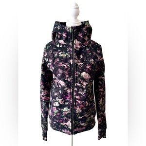 Lululemon Scuba Hoodie Full Zip – Rare Digital Floral Print – Size 8
